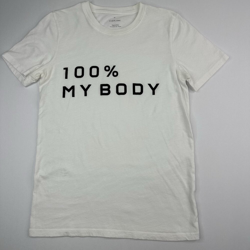 Everlane Women's White 100% My Body Crew Neck Organic Cotton Casual Tee XS/C31 - Picture 5 of 12